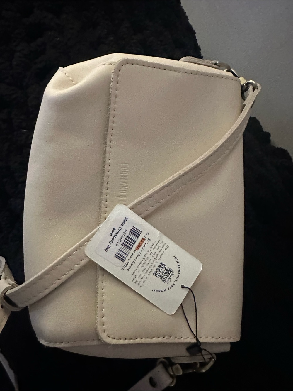 Portland leather medium metro crossbody - bone